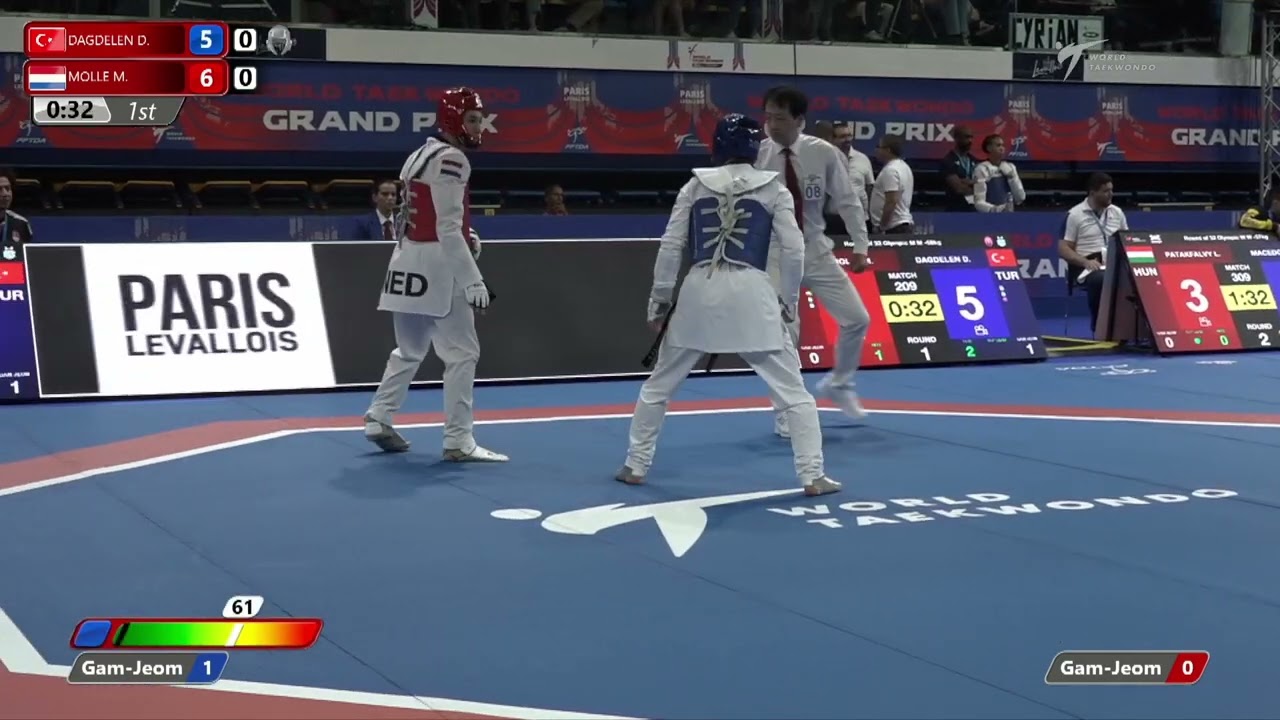 209 Round of 32 Men  58kg TUR DAGDELEN Deniz NED MOLLE Milan