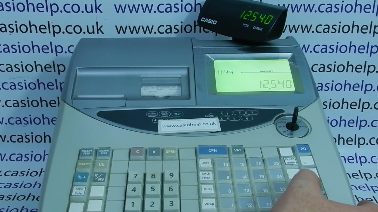 E0004 INIT FC Error Message Casio TE2200 / TE-2200 / TE2400 / TE-2400 Cash Register USA Canada UK