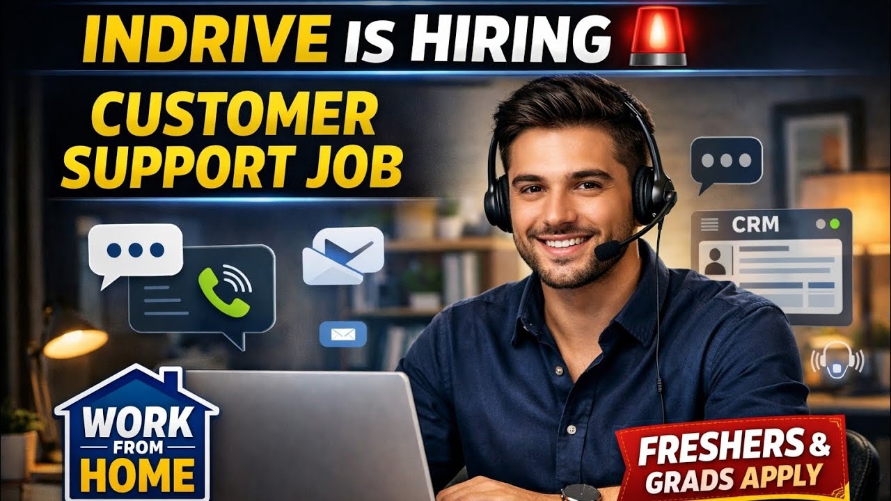 WORK FROM HOME Job 2026 | inDrive Hiring Customer Support | Freshers & Any Graduate