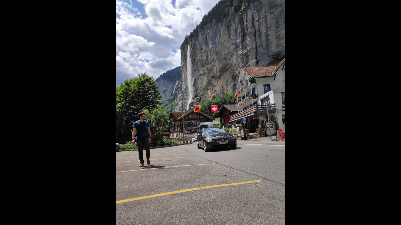 Interlaken to Lauterbrunnen on bike along the Alpine valley/Staubbach Falls/Trümmelbach Falls -Part1