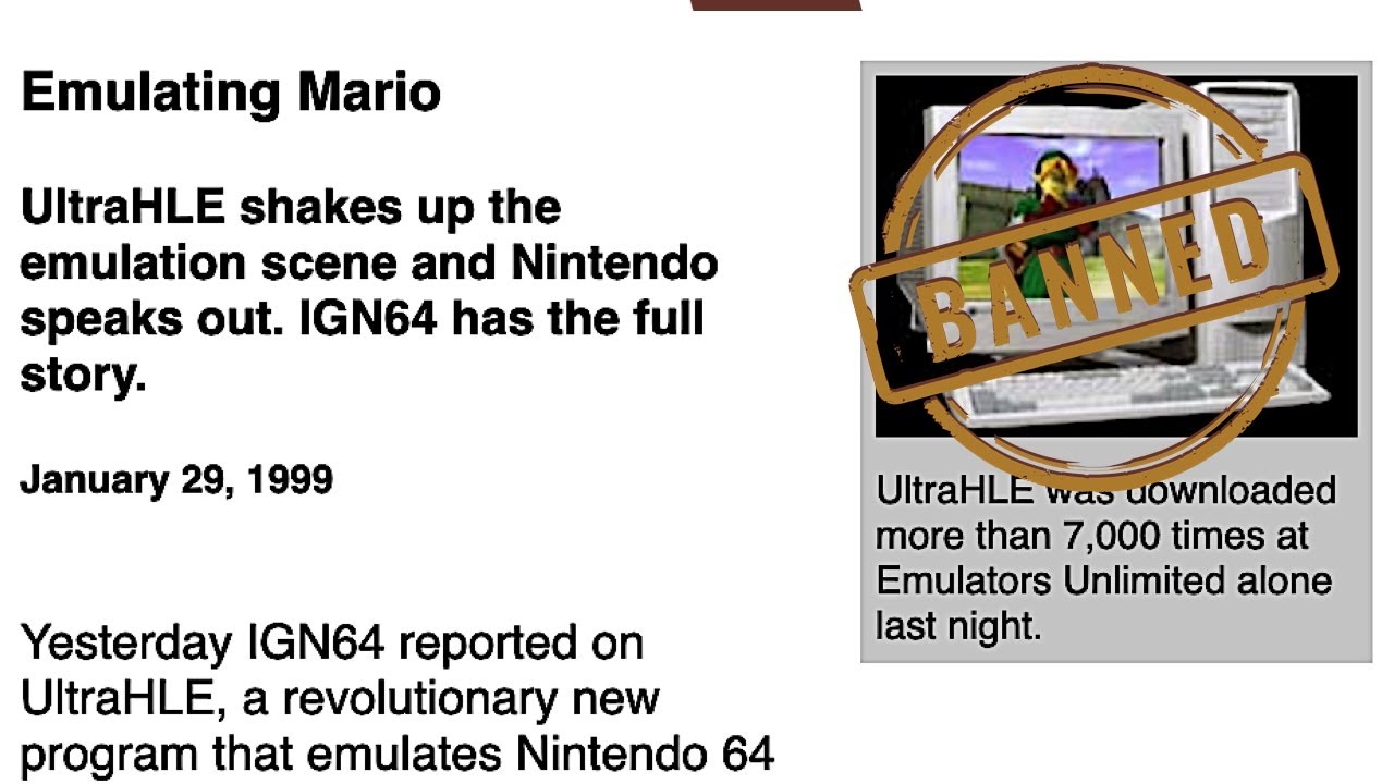 N64 Emulator Nintendo Wiped from History - Camcorder Footage of 1999 UltraHLE Rendered via 3dfx Card