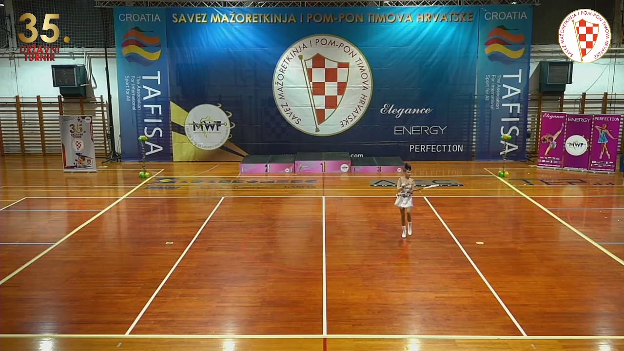 2020. SMPTH 35. DRŽAVNI TURNIR: SOLO MACE JUNIORI, MAČANSKE MAŽORETKINJE ALINA, IVANA HERCEG