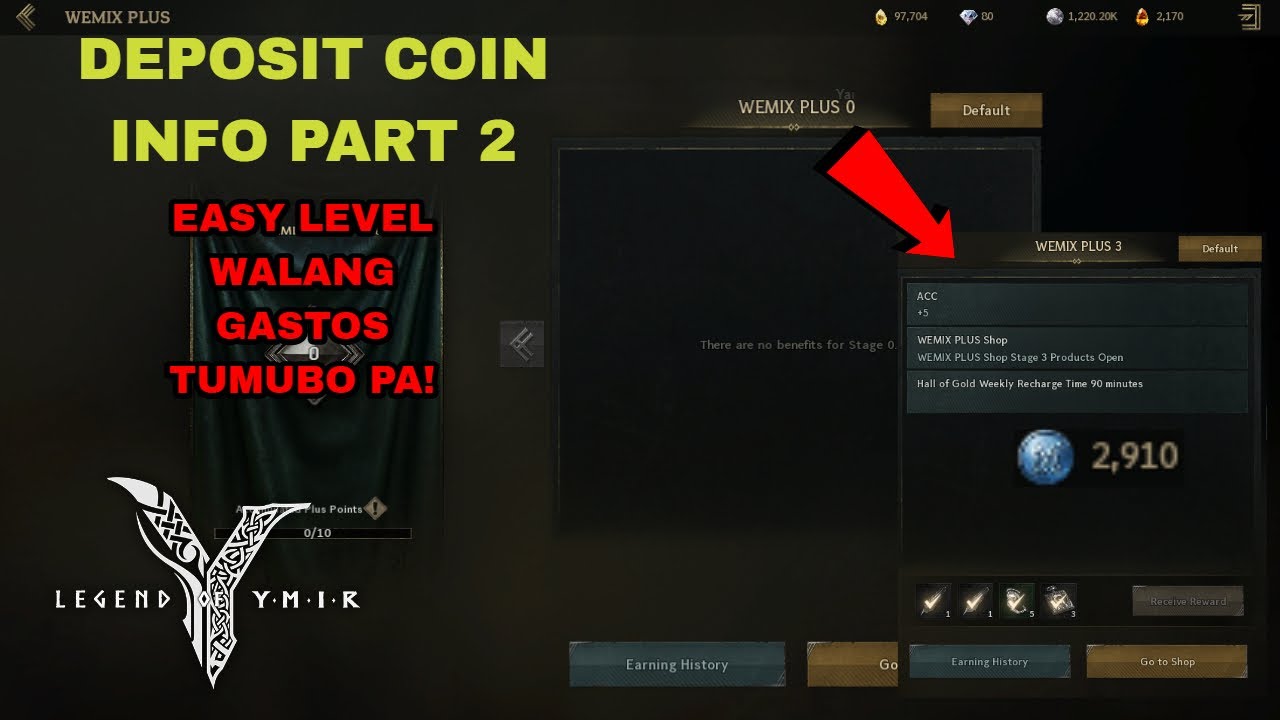 Legend of Ymir - After 14 Days Deposit Coin Info Part 2