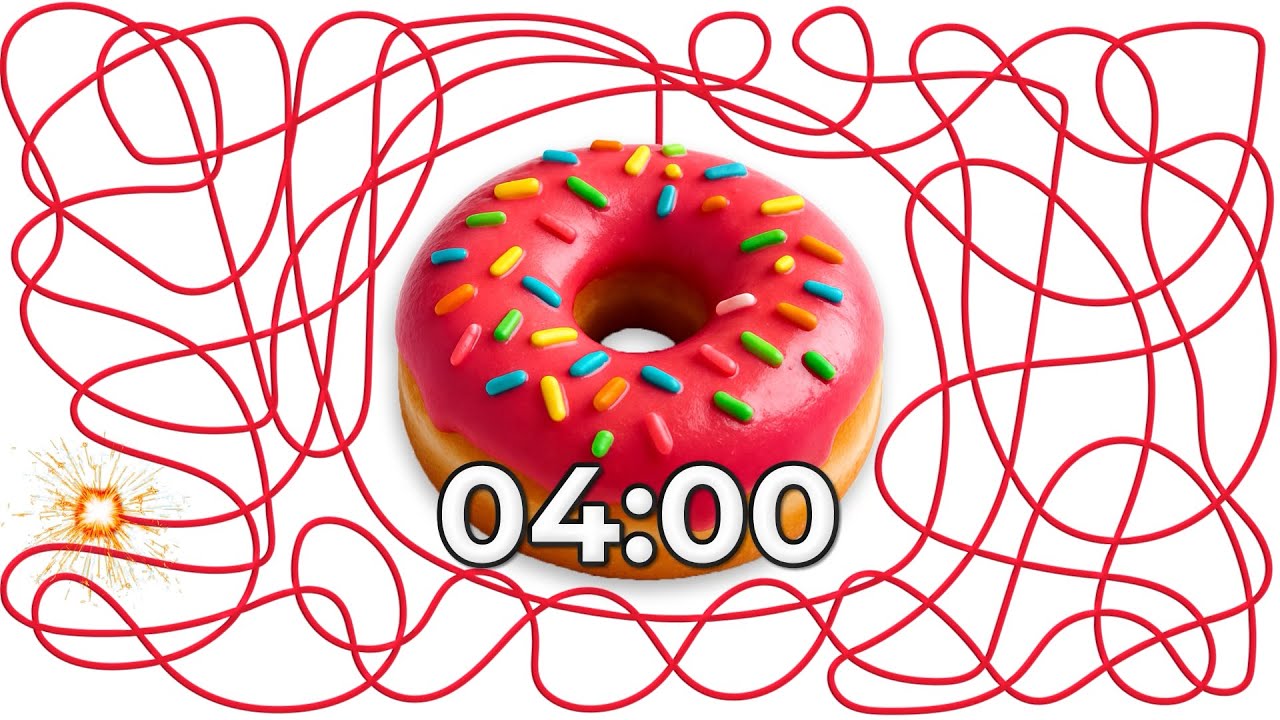 4 Minute Donut Countdown Timer 🍩💥 | Watch It Explode!