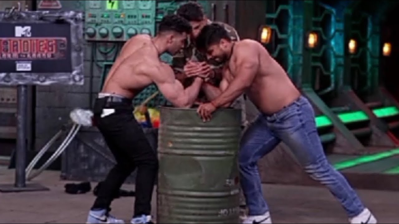 Singha vs bob arm wrestling in MTV Roadies Karam Ya kaand