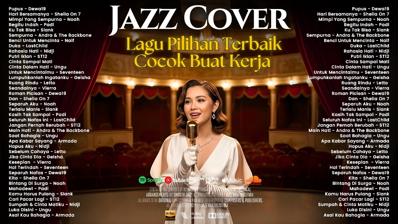 Playlist Lagu Band Santai Buat Kerja | Smooth Jazz Cover by JAZZ KHATULISTIWA