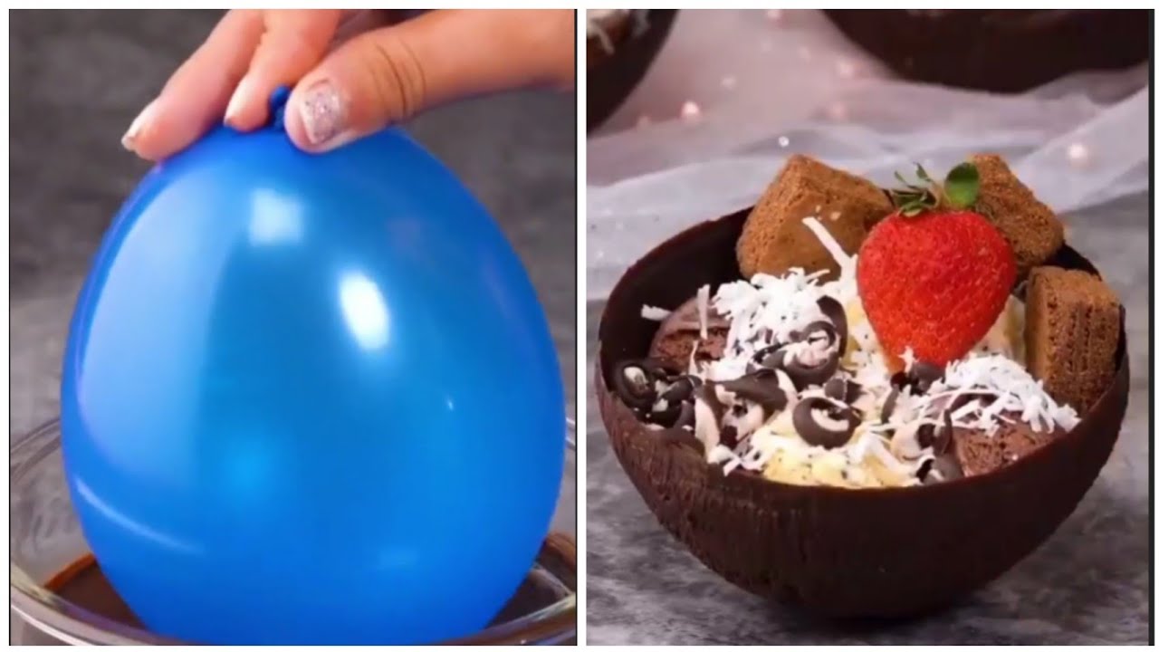 Magical Balloon Chocolate Bowls Hacks #Shorts