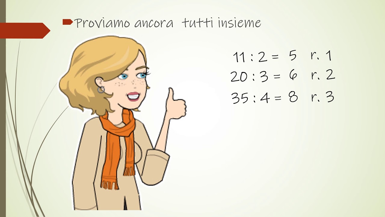 Divisione in riga con il resto