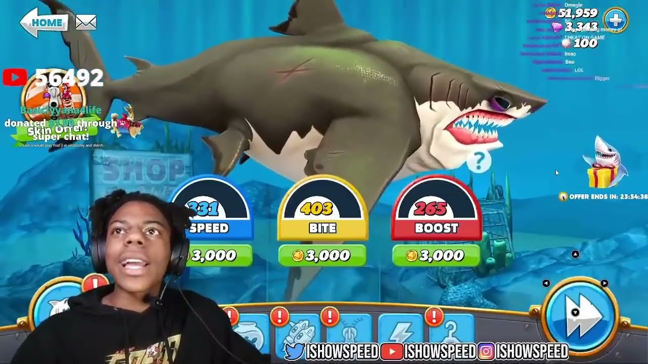 IShowSpeed Plays Hungry Shark! (FULL VIDEO)