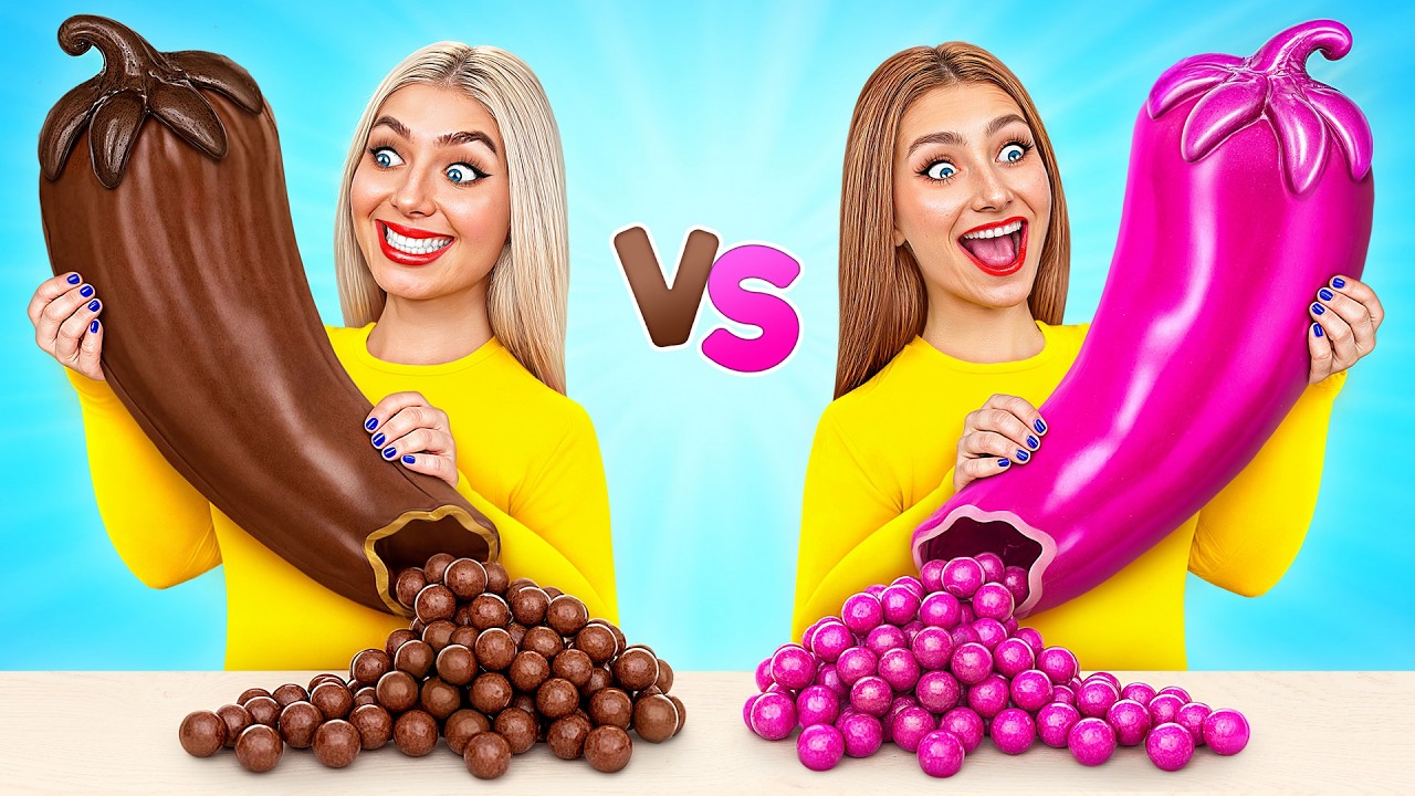 Жевательная Резинка vs Шоколадная Еда Челлендж | Сумасшедший челлендж от Choco DO