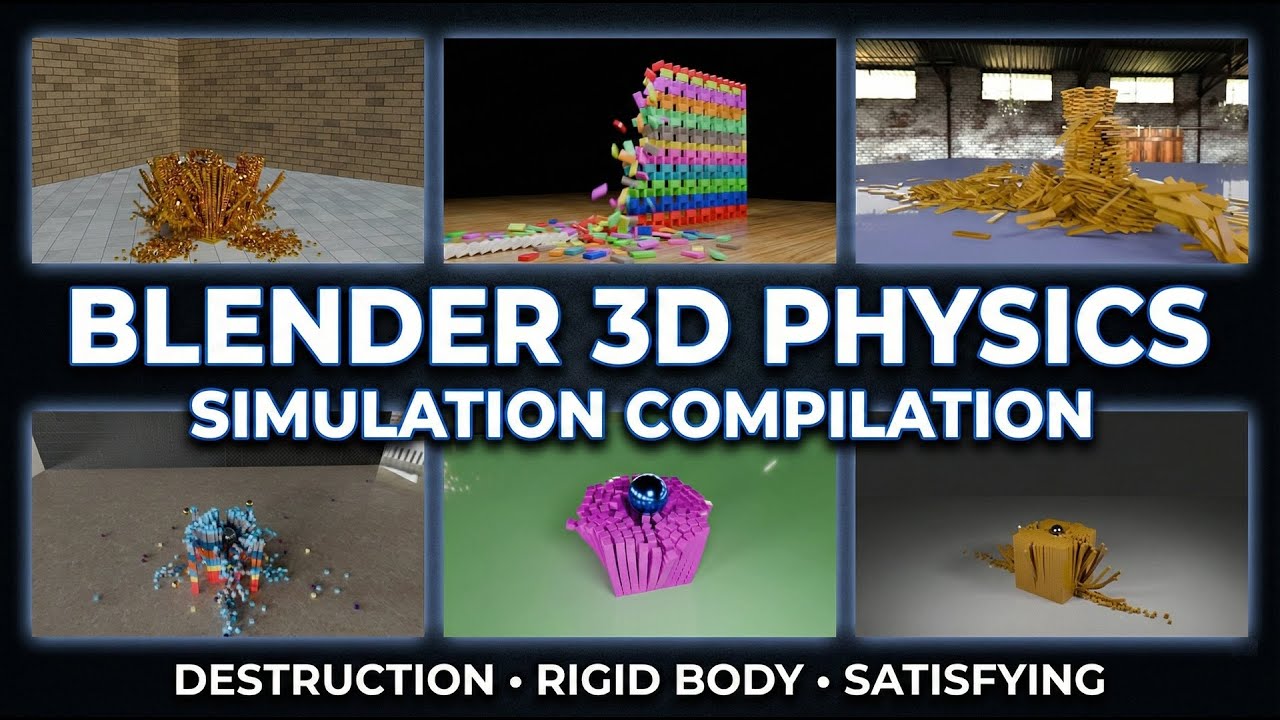 Blender 3D Phyisics Simulation Compilation