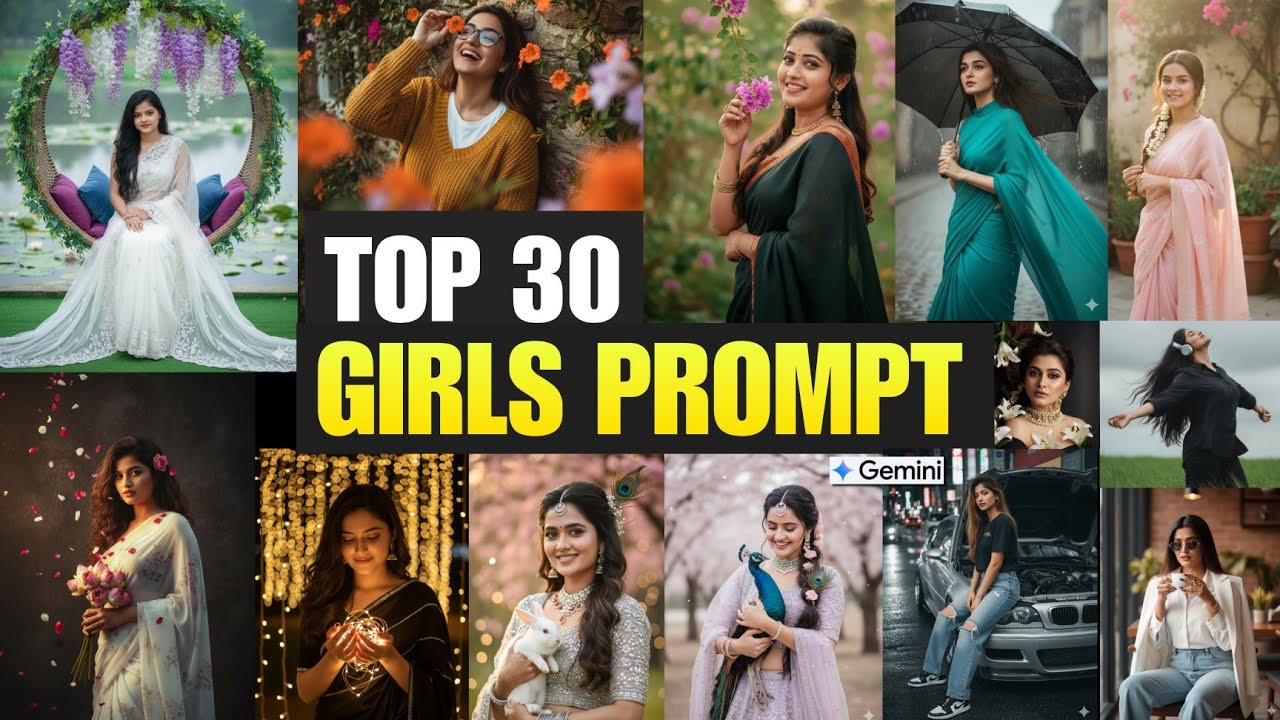 New Gemini Ai Prompt for Girls | Top 30 Girl prompts | Trending Gemini Ai Photo Editing ✨