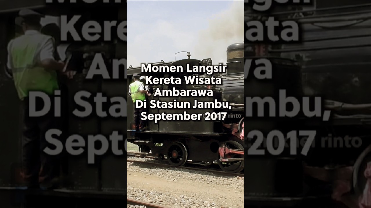 LOKO UAP B25 LANGSIR DI STASIUN JAMBU #keretaapi #Lokouap #heritage