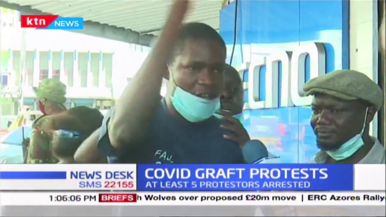 Police lob teargas at protesters over reported theft of Covid funds