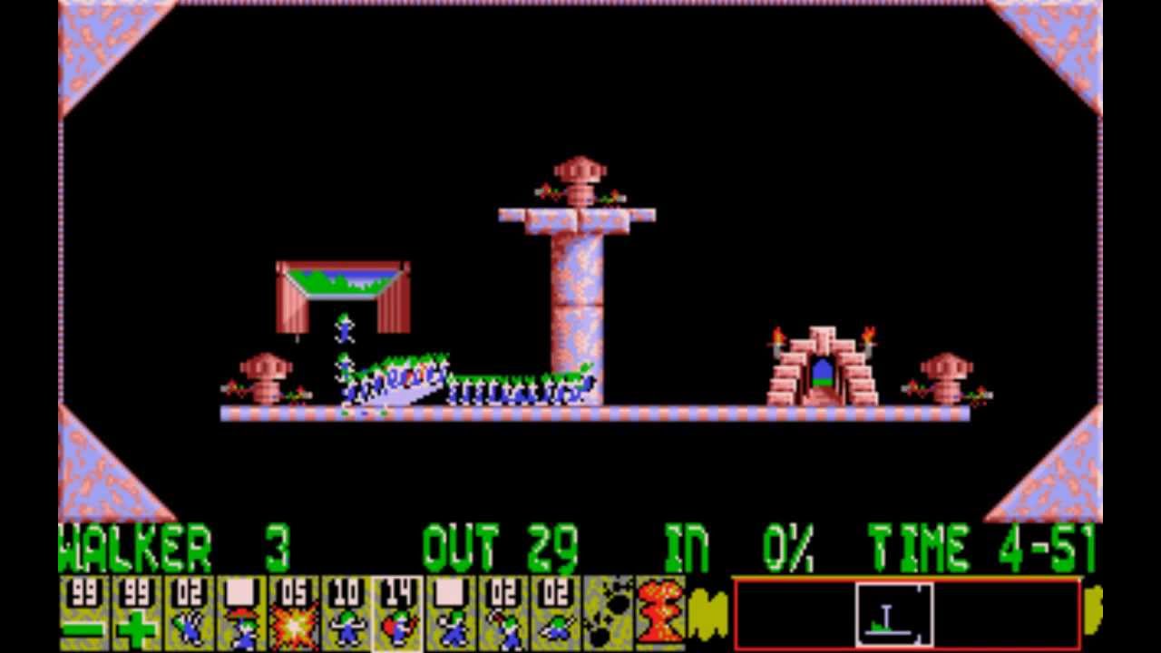 Lemmings [PC] - Level 26 (Tricky): I have a cunning plan