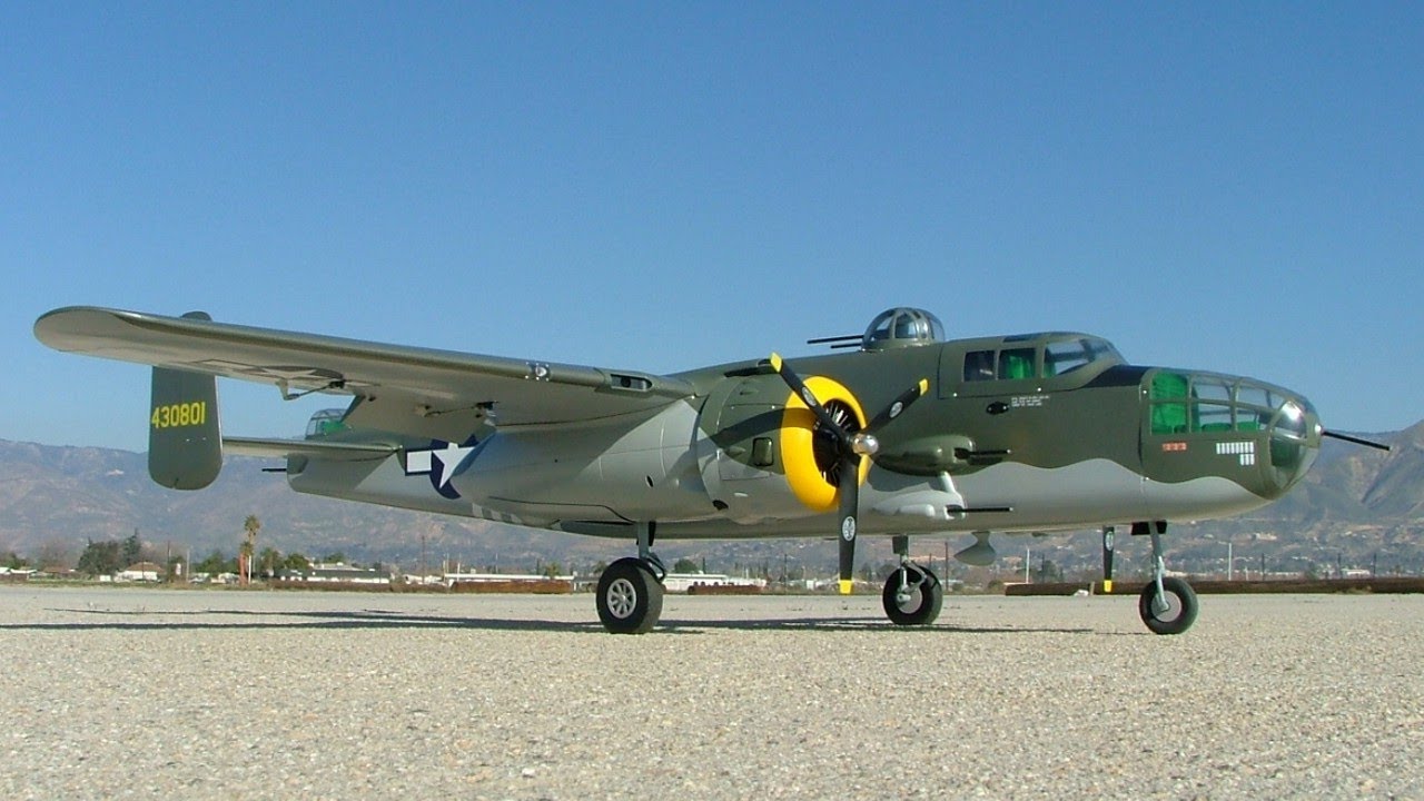 Top Flite B-25 With Twin Saito FA-90TS Twins