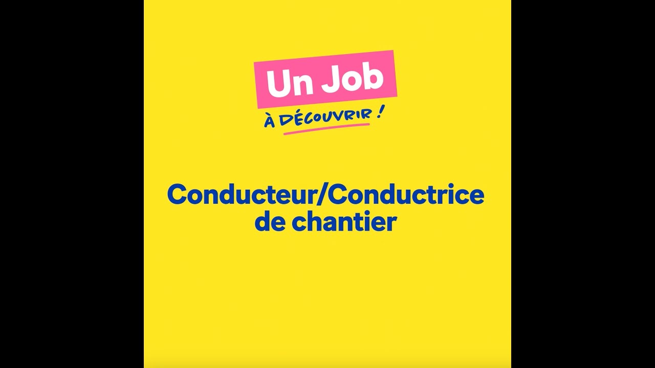 Job à découvrir : Conducteur de chantier