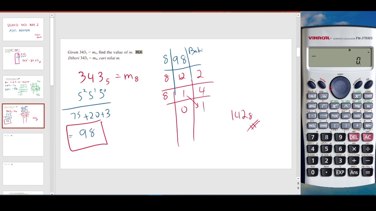 Ulang Kaji Matematik Bab 2 Tingkatan 4 - Asas Nombor KSSM