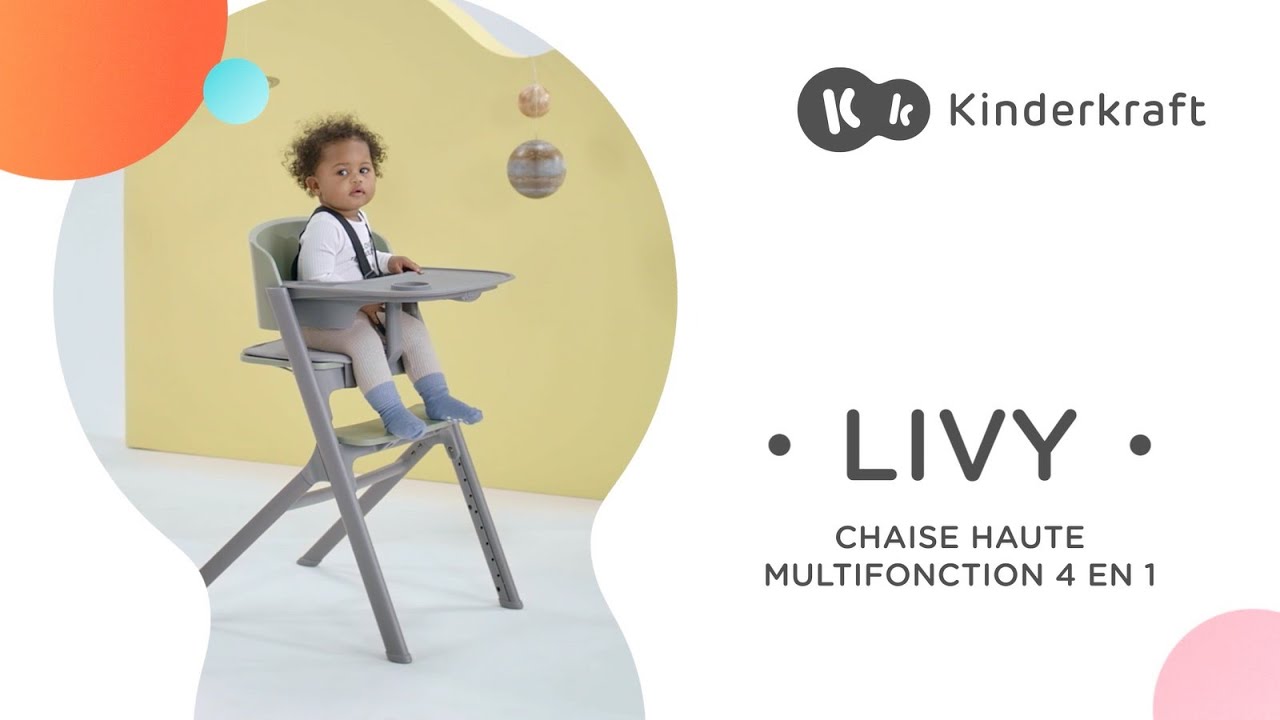 LIVY et Livy + Calmee vidéo de présentation de la chaise haute Kinderkraft | Naturiou