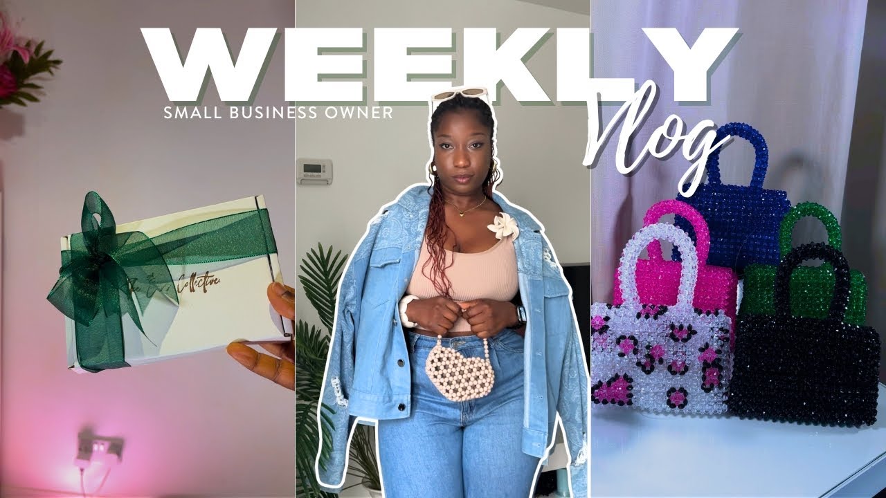SMALL BUSINESS VLOG: Making beaded bags, packing order and creating content