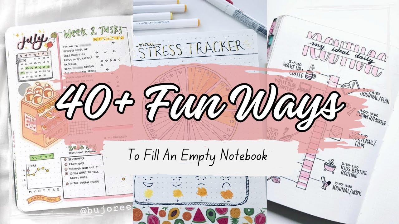❣✨40+ Empty Notebook Ideas | Aesthetic Notebook Ideas