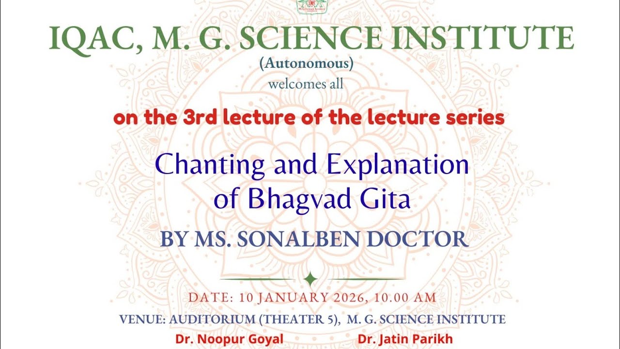 04.Lecture at the MG science college. 17th January, 2026