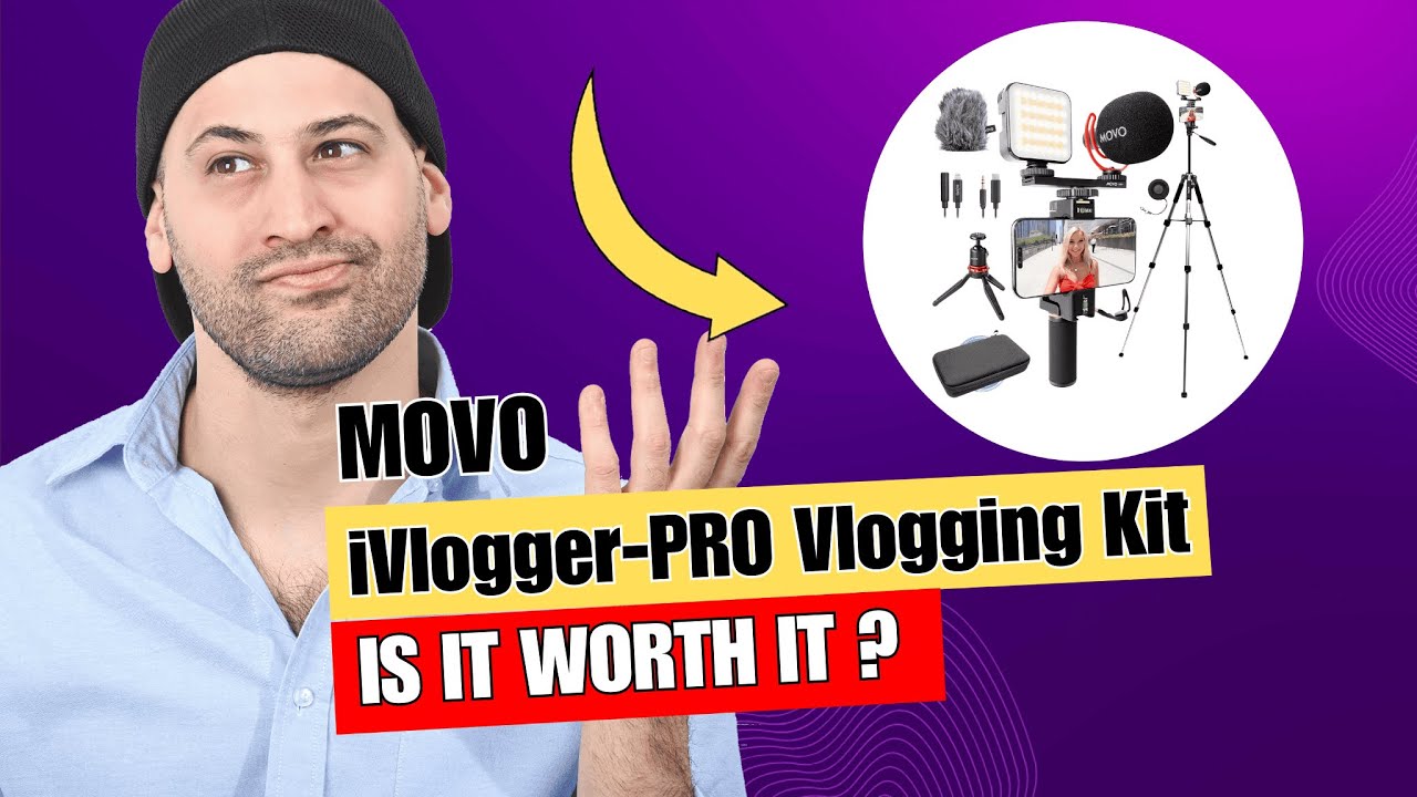 Movo iVlogger-PRO Vlogging Kit with Full Tripod for iPhone/Android - USB-C