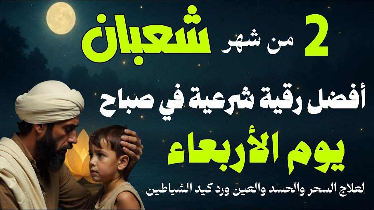 أفضل رقية شرعية في صباح يوم الاربعاء - 2من شهر شعبان لعلاج الحسد والسحر والعين وتحصين البيت والأولاد