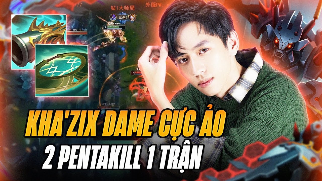 DỊ NHÂN KHA'ZIX TỐC HÀNH QIUYI BỊ ĐỒNG ĐỘI BLAME VÀ SAU ĐÓ LÀ MÀN GÁNH TEAM ĂN 2 PENTAKILL CỰC GẮT