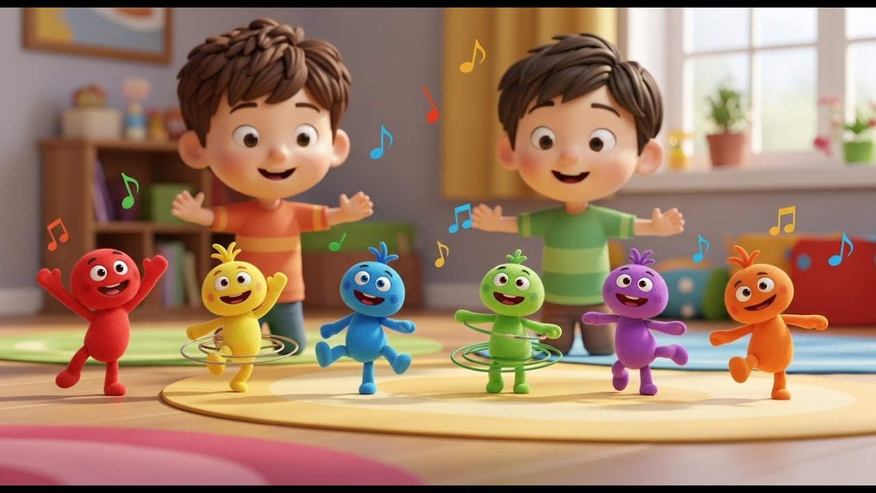 Seis Pequenos Fantoches Dançam e Bailam | Teatro de Bonecos e Música Infantil