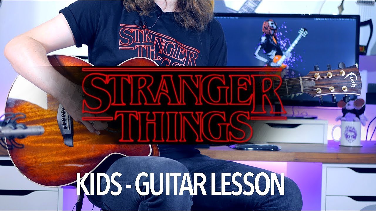 Kids - Stranger Things (Полный урок игры на гитаре) + табулатура