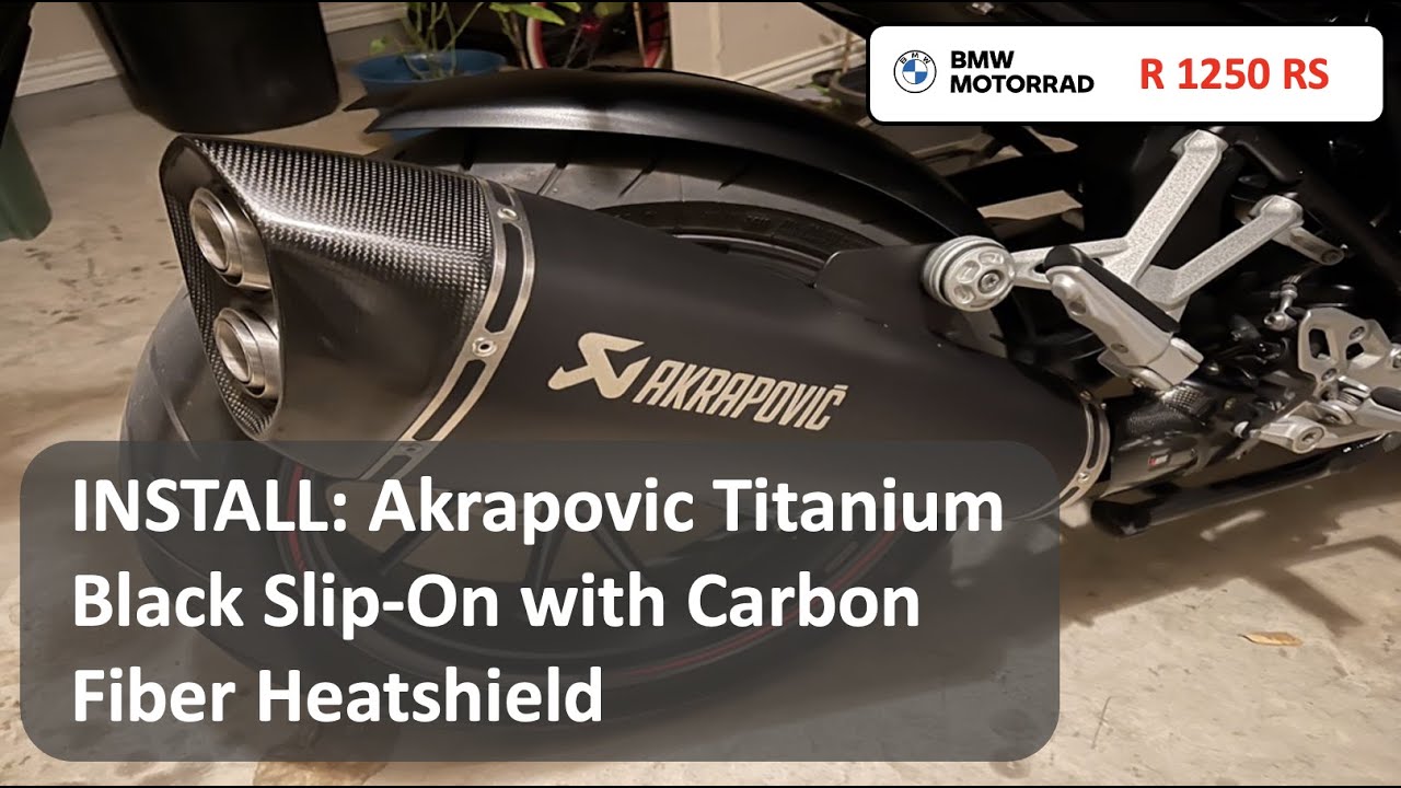 BMW R 1250 RS Install Akrapovic Black Titanium Slip On Exhaust
