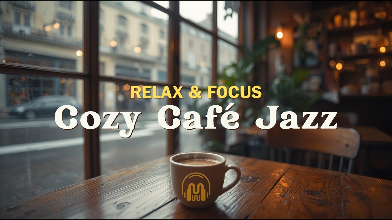 Cozy Coffee Shop Ambience with Smooth Jazz for Relaxation, Study, and Focused Work