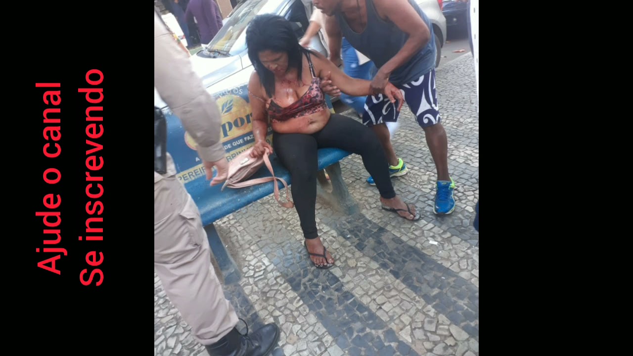 mulher leva tr&ecirc;s tiros no centro de muriae(woman takes three shots)