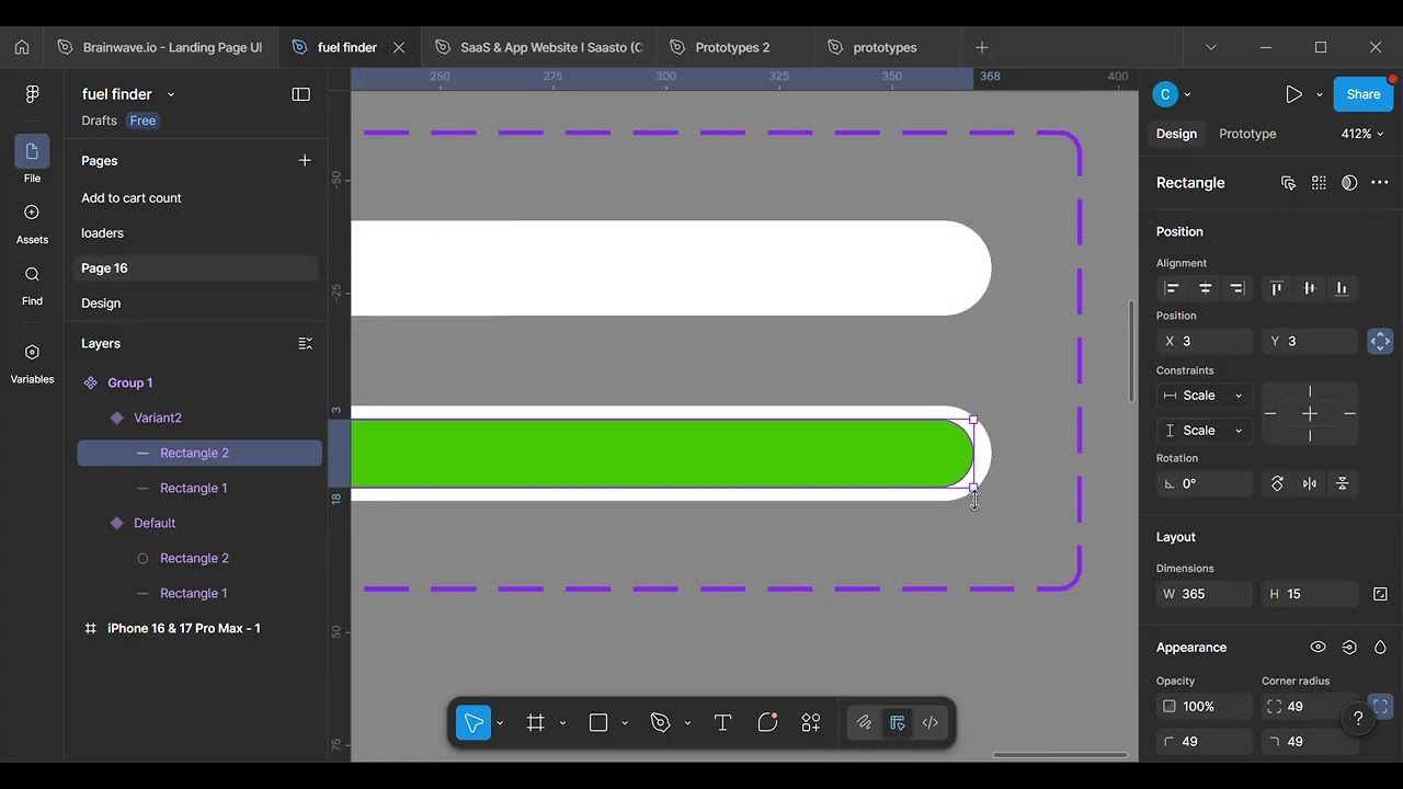 How to create a loading progress bar in figma