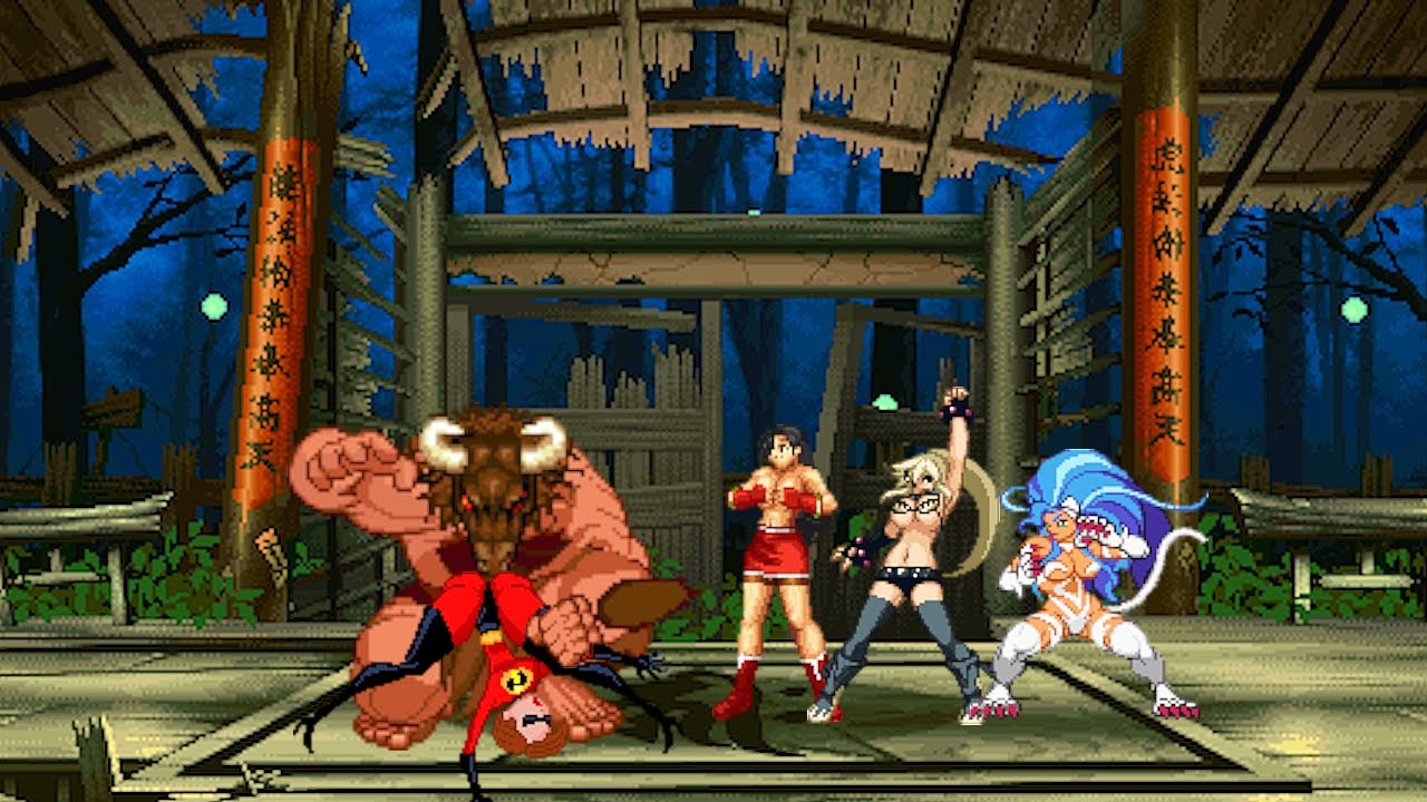 💥 MINOTAUR vs MUGEN WAIFUS 1v4 – Brutal Boss Rush MUGEN Battle! 🔥