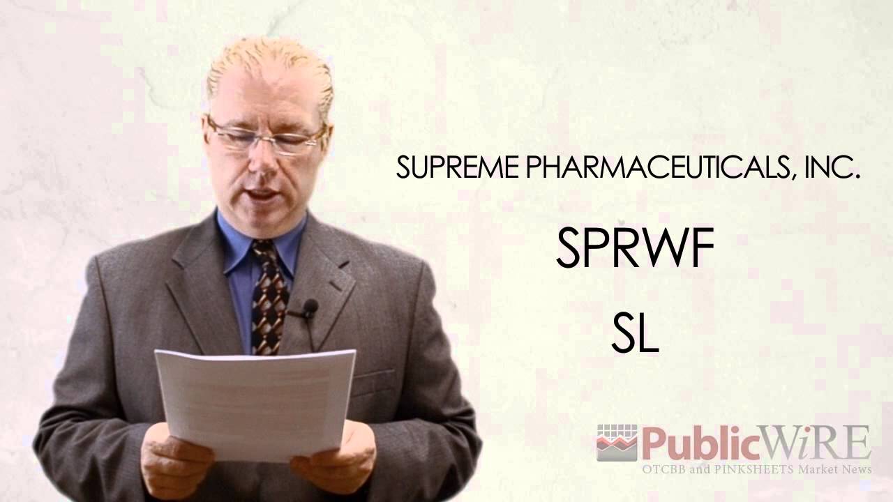Supreme Pharmaceuticals, Inc.