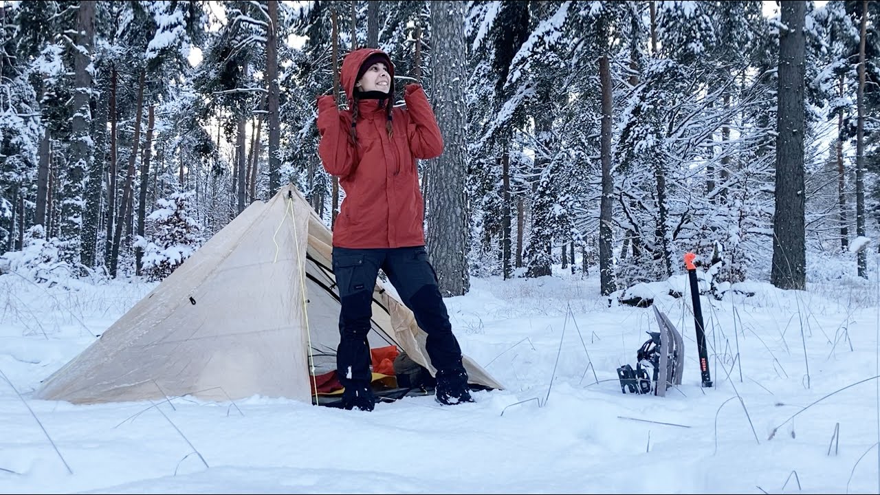 Bivouac seule sous la neige 🌨