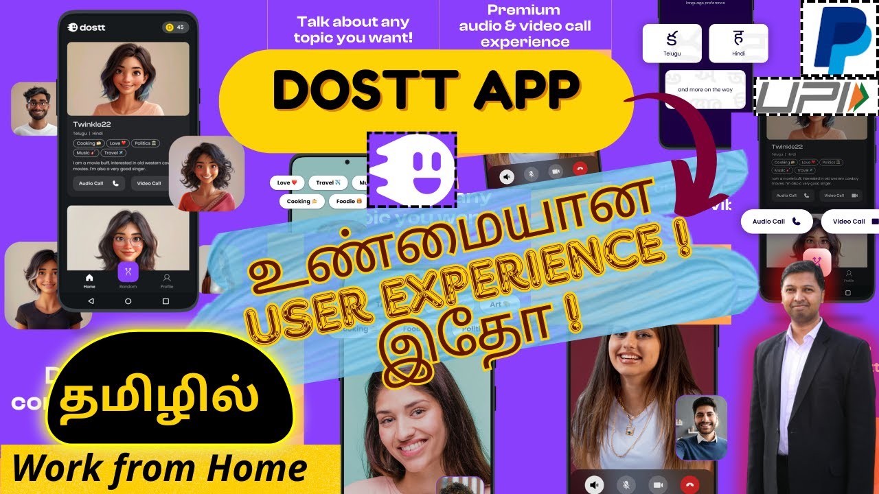 #323 Work from  Home Job Tamil | Dostt App: Talk & Feel Better App - Genuine Review - Kutti Paanai