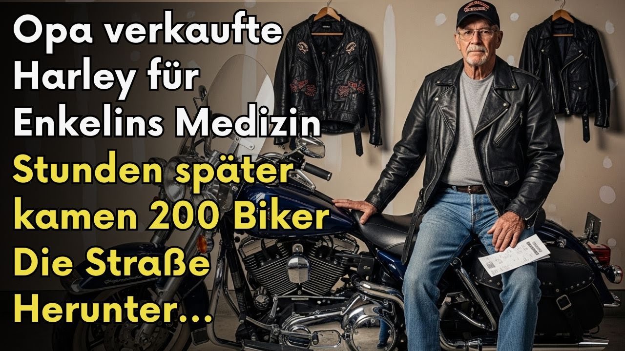 Opa verkaufte Harley für Enkelins Medizin – Stunden später kamen 200 Biker die Straße herunter....