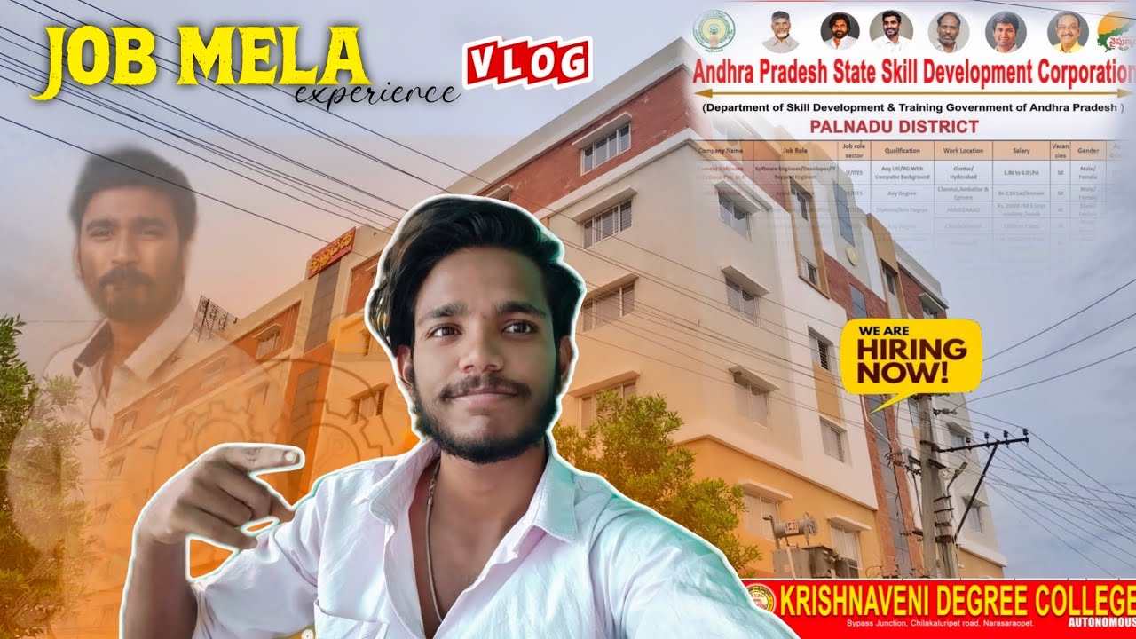 Job Mela Experience Vlog | Narasaraopet | APSSDC | KVDC NRT | Interview Day