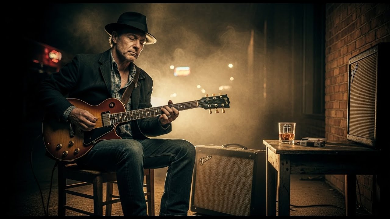 Slow Blues Guitar at Night | 60s Style Blues Music