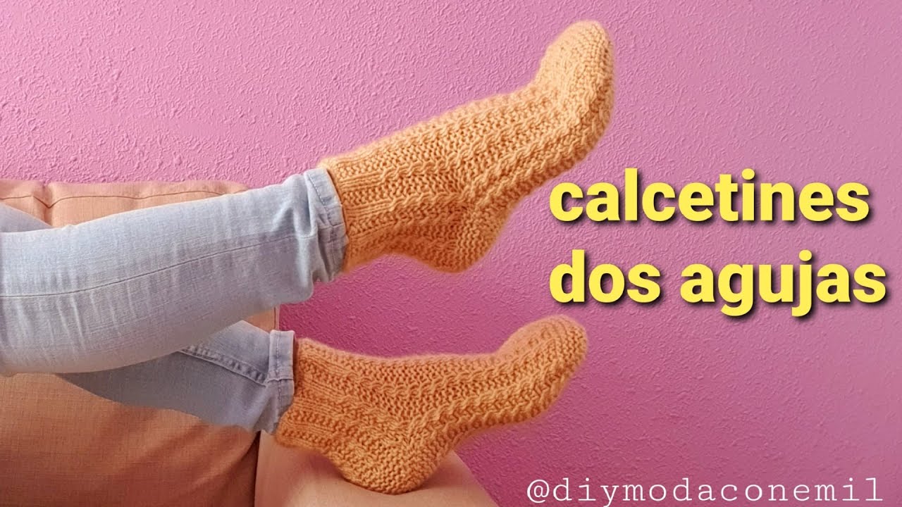Como tejer calcetines medias a dos agujas paso a paso