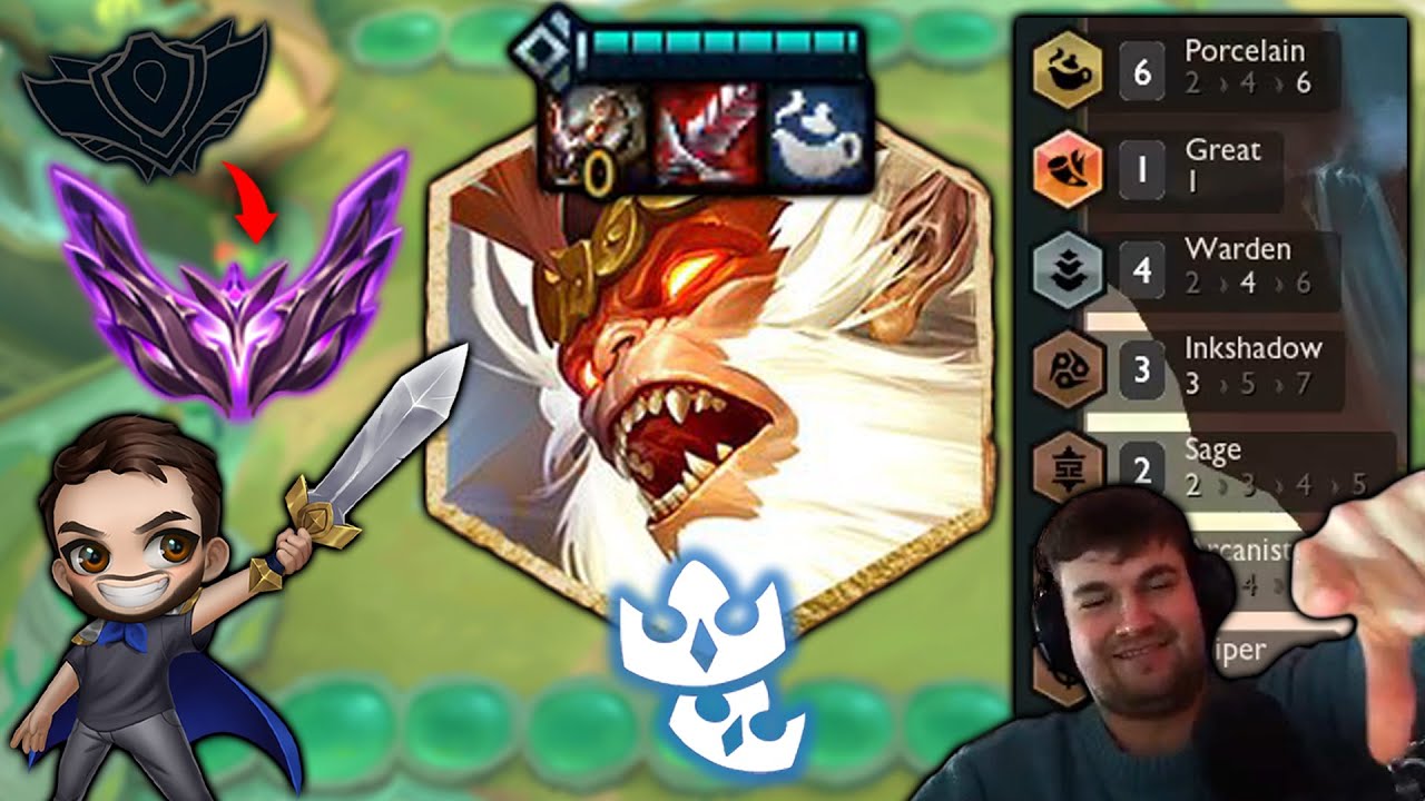 Porcelain 6 Wukong 2 Star | KOKAKONG! | TFT Unranked to Master #3