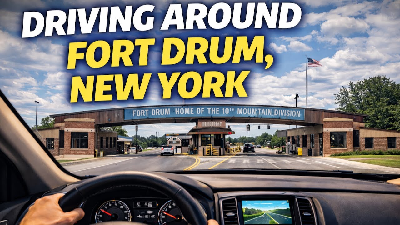 Exploring Fort Drum, New York by Car | POV Drive Through the Area
