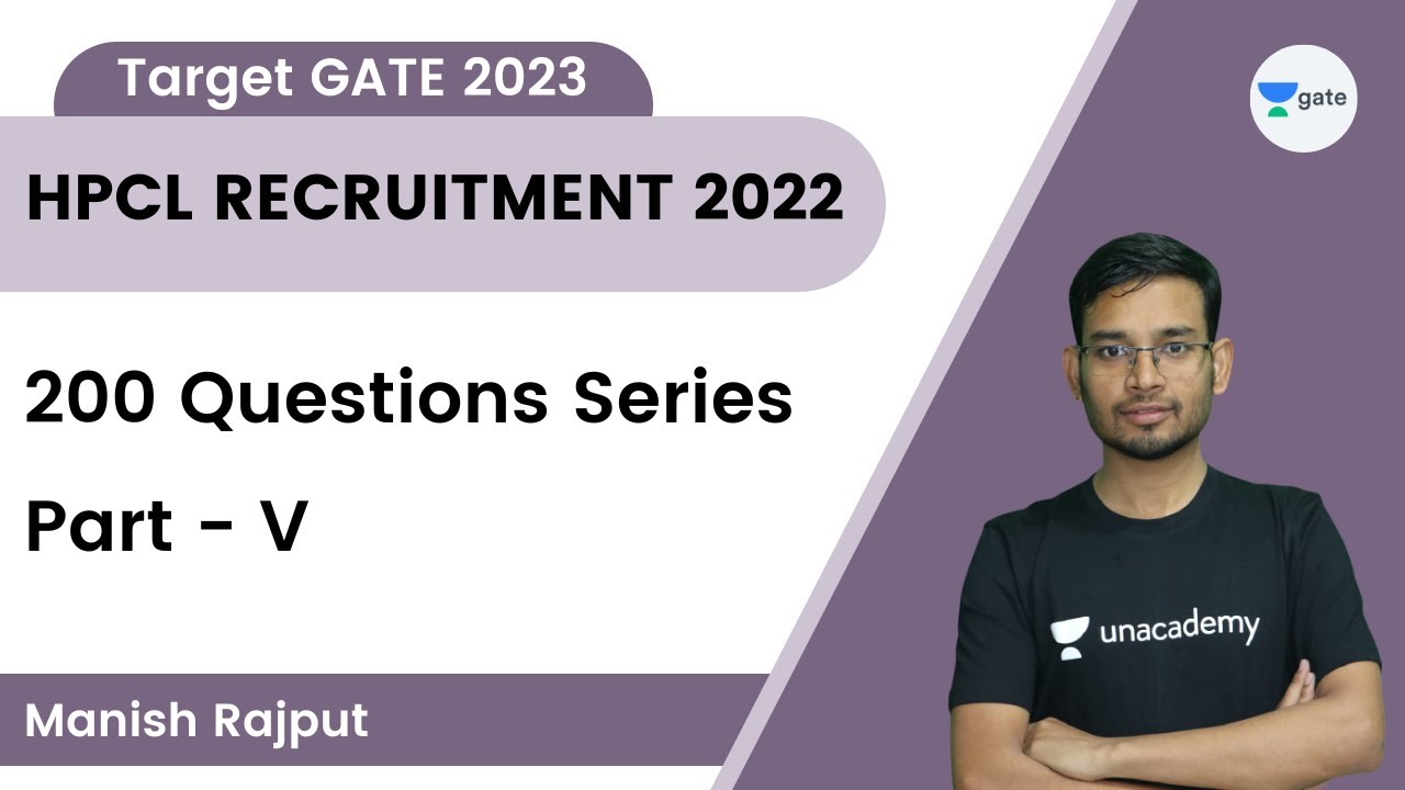 HPCL Recruitment 2022 | 200 Questions Series Part - V | HPCL 2022 | Manish Rajput