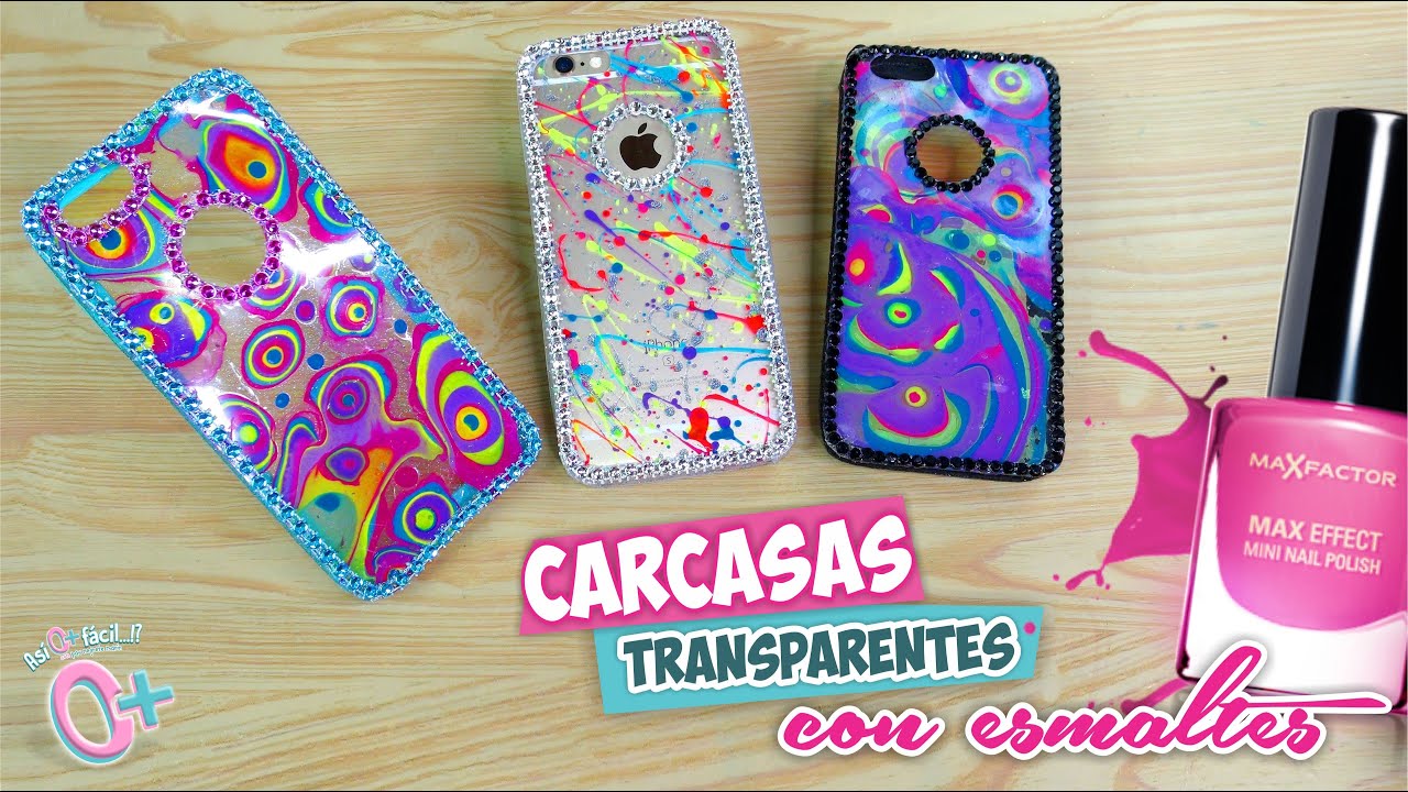 FUNDAS TRANSPARENTES con ESMALTES  ★Así o más fácil★ DIY