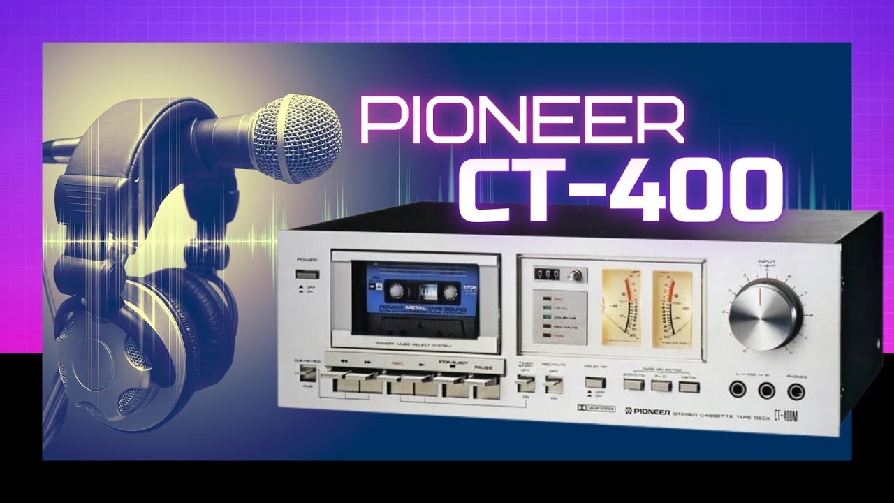 PIONEER CT-400- винтажная кассетная дека с красивыми индикаторами 