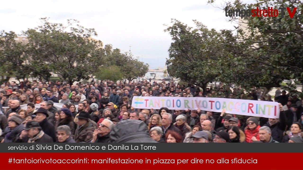 #tantoiorivotoaccorinti: in piazza per dire no alla sfiducia