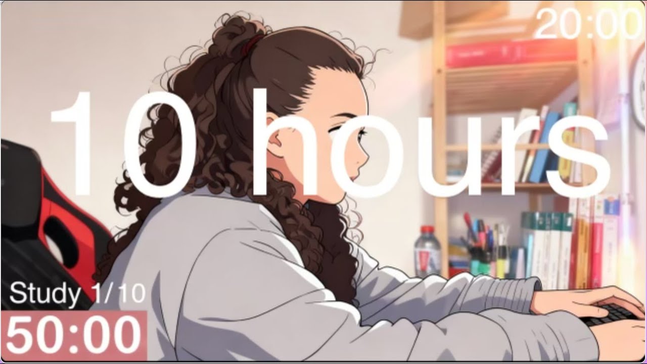 LIVE | 10HOUR study with me WITHOUT BREAKS📚🎧⛈️ rain sounds & pomodoro timer 50 & 10 PART 2
